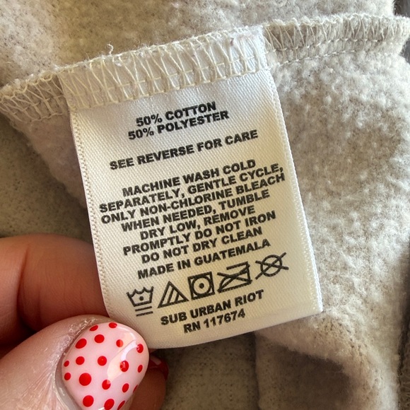 Sub_Urban Riot Play. Distressed Cream Sweater - Picture 9 of 9